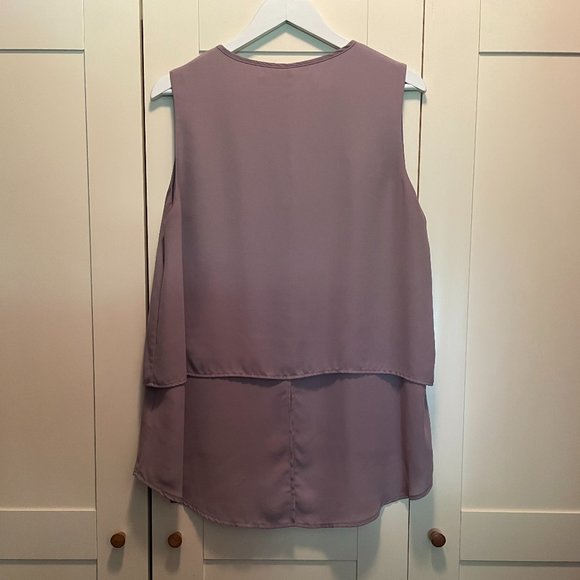 Dusty Mauve Sleeveless Blouse Size L, Simons Contemporaine - Picture 2 of 4